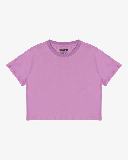 Crop Fit Lavender Cotton Women's T-Shirt