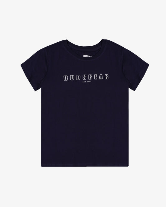 Comfort Fit Printed Navy Blue Cotton Women's T-Shirt